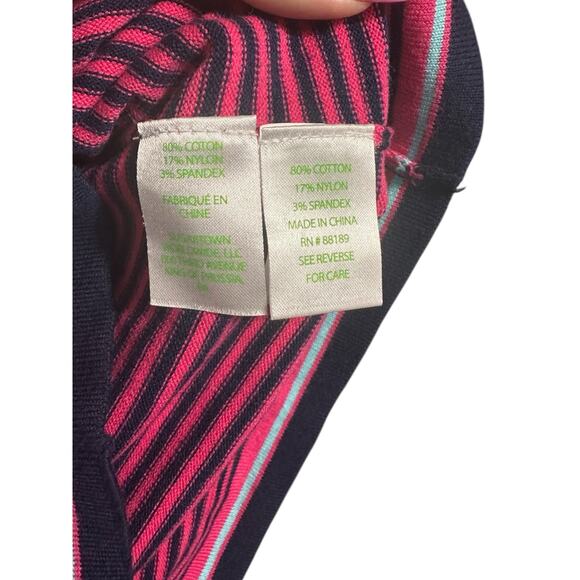 Lilly Pulitzer Striped Sweater Dress | Size Small | Pink & Navy Preppy Classic - Picture 5 of 7